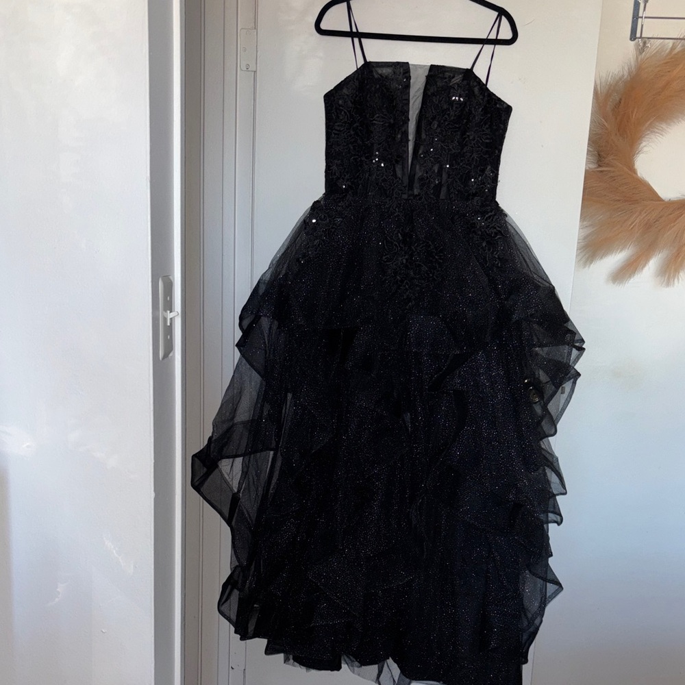 Elegant Black Tulle Gown